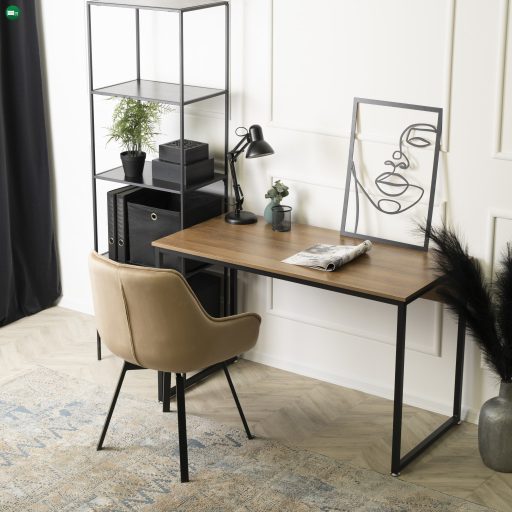 ROSS Íróasztal 120 cm rusztikus tölgy/fekete