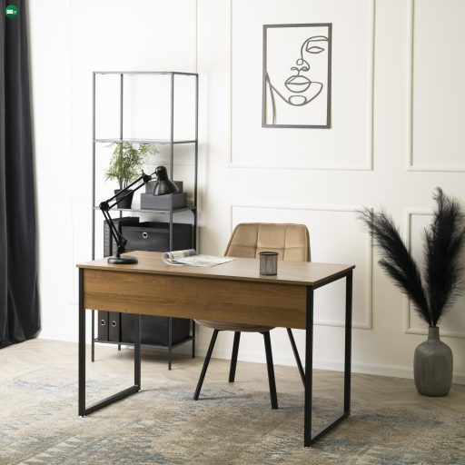 ROSS Íróasztal 120 cm rusztikus tölgy/fekete