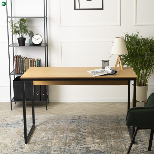 ROSS íróasztal 120 cm aranytölgy/fekete