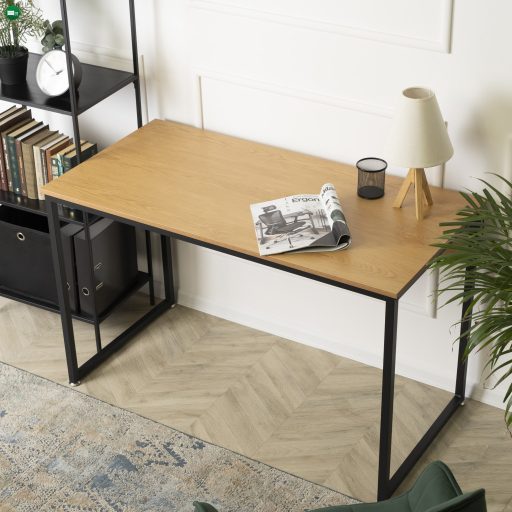 ROSS íróasztal 120 cm aranytölgy/fekete