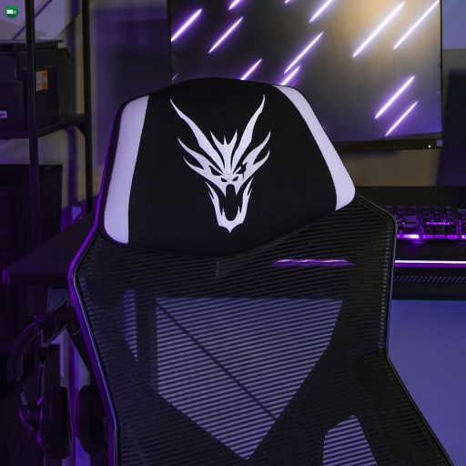 Bing. Gamer Forgószék fekete-fehér színben