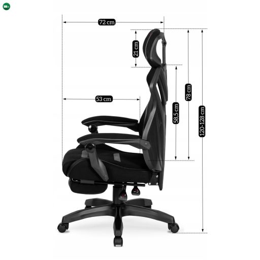 Gamer Iroda Forgószék Fekete Színben MAXIMO