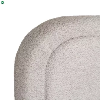 HAGA ágy 160x200 krém bouclé ágyneműtartóval