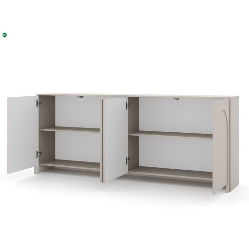 Elegáns 4 ajtós komód kasmír színben. Arco