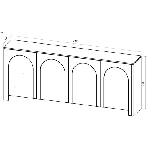 Elegáns 4 ajtós komód kasmír színben. Arco
