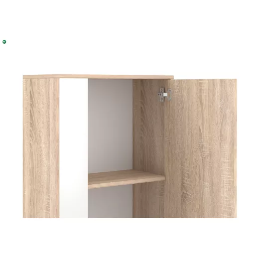 Nappali bútorfal Sonoma tölgy / fehér színkombinációban – BERNO