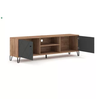   TV szekrény 2 ajtós Craft Tobacco / grafit színkombinációban – BILBAO BL02