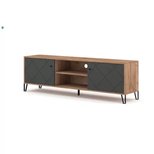 TV szekrény 2 ajtós Craft Tobacco / grafit színkombinációban – BILBAO BL02