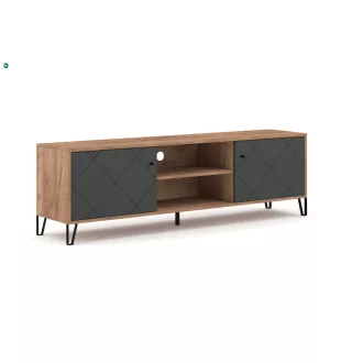   TV szekrény 2 ajtós Craft Tobacco / grafit színkombinációban – BILBAO BL02