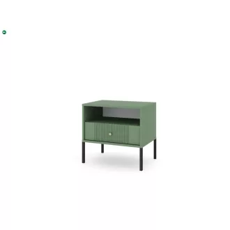  Éjjeliszekrény smoke green színben fekete elemekkel arany fogantyúkkal – ISEO IS06