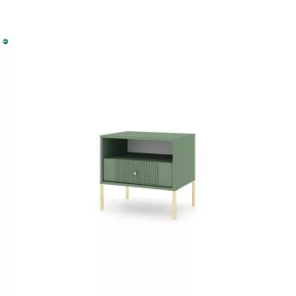   Éjjeliszekrény smoke green színben arany fogantyúkkal – ISEO IS06