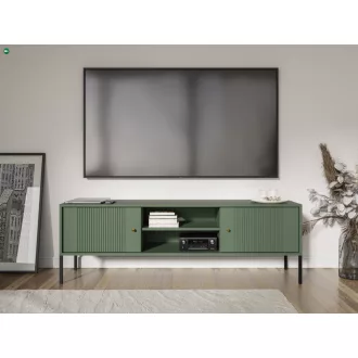  TV szekrény smoke green színben fekete elemekkel arany fogantyúkkal – ISEO IS01