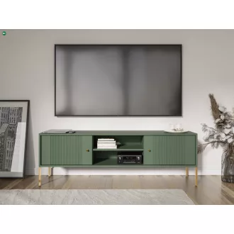   TV szekrény smoke green színben arany fogantyúkkal – ISEO IS01
