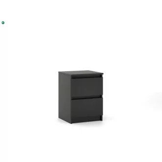 SIMPLE éjjeliszekrény 40 cm 2 fiók matt fekete