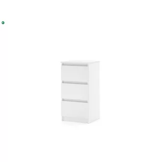 SIMPLE éjjeliszekrény 40 cm 3 fiók matt fehér