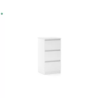 SIMPLE éjjeliszekrény 40 cm 3 fiók matt fehér