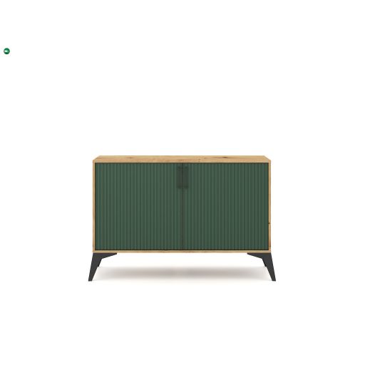 LUGO LU02 Komód Artisan Tölgy/Sötét Zöld Színben