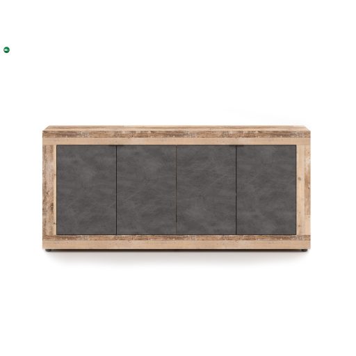 LUNEA Komód Oldwood/Szürke Színben