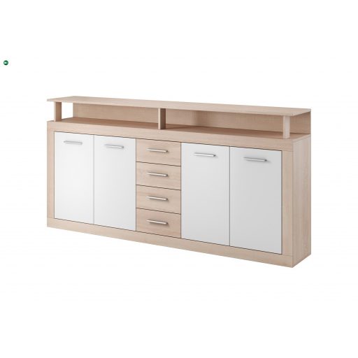 XXL LUNA Komód 4D4S Sonoma/Fehér Színben