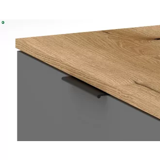   Előszoba bútor szett Evoke tölgy / tablila / grafit színkombinációban – NORDIC D