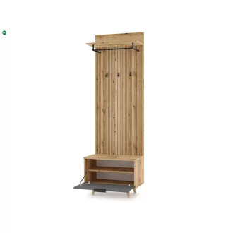   Előszoba bútor szett Evoke tölgy / tablila / grafit színkombinációban – NORDIC D