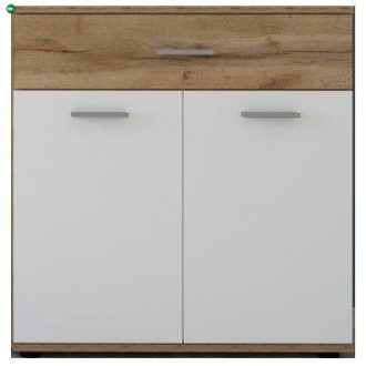   SANTO Komód Wotan Tölgy/Matt Fehér Színben. Szélesség: 80cm.