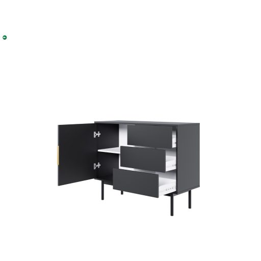Elegán Komód Fekete Színben. VIVA VI03