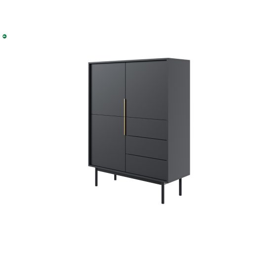 Elegáns Magaskomód Fekete Színben. VIVA VI04