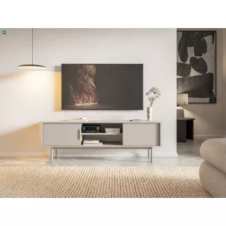   TV szekrény 154 cm kasmír színben arany fogantyúkkal – VIVA VI01