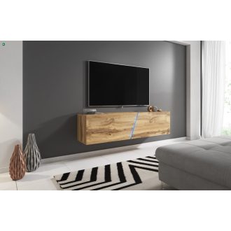   TV Állvány Led Világítással Wotan Tölgy Színben. 160 cm. RTV SLANT 160 LE