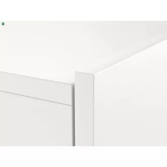   TV szekrény 240 cm fehér / fehér magasfény színkombinációban RGB LED világítással – SLANT