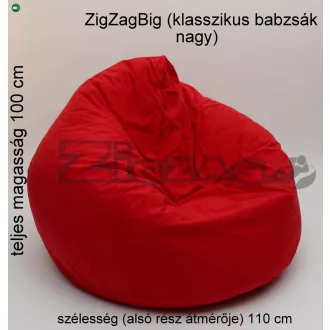   ZigZagBIG (klasszikus nagy méretű babzsák)  (PUMA  puha tapintású, bútorszövet)